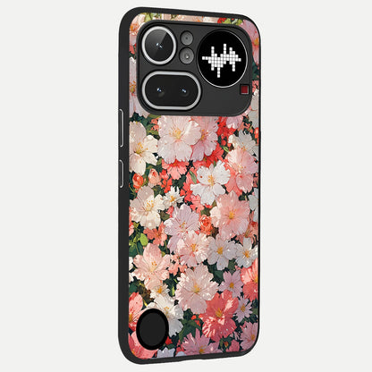  Blush Bloom Field back cover For Nothing Phone 4A Pro slim fit glass case with vibrant aesthetic design