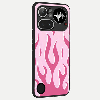  Blush Flame Energy back cover For Nothing Phone 4A Pro slim fit glass case with vibrant aesthetic design