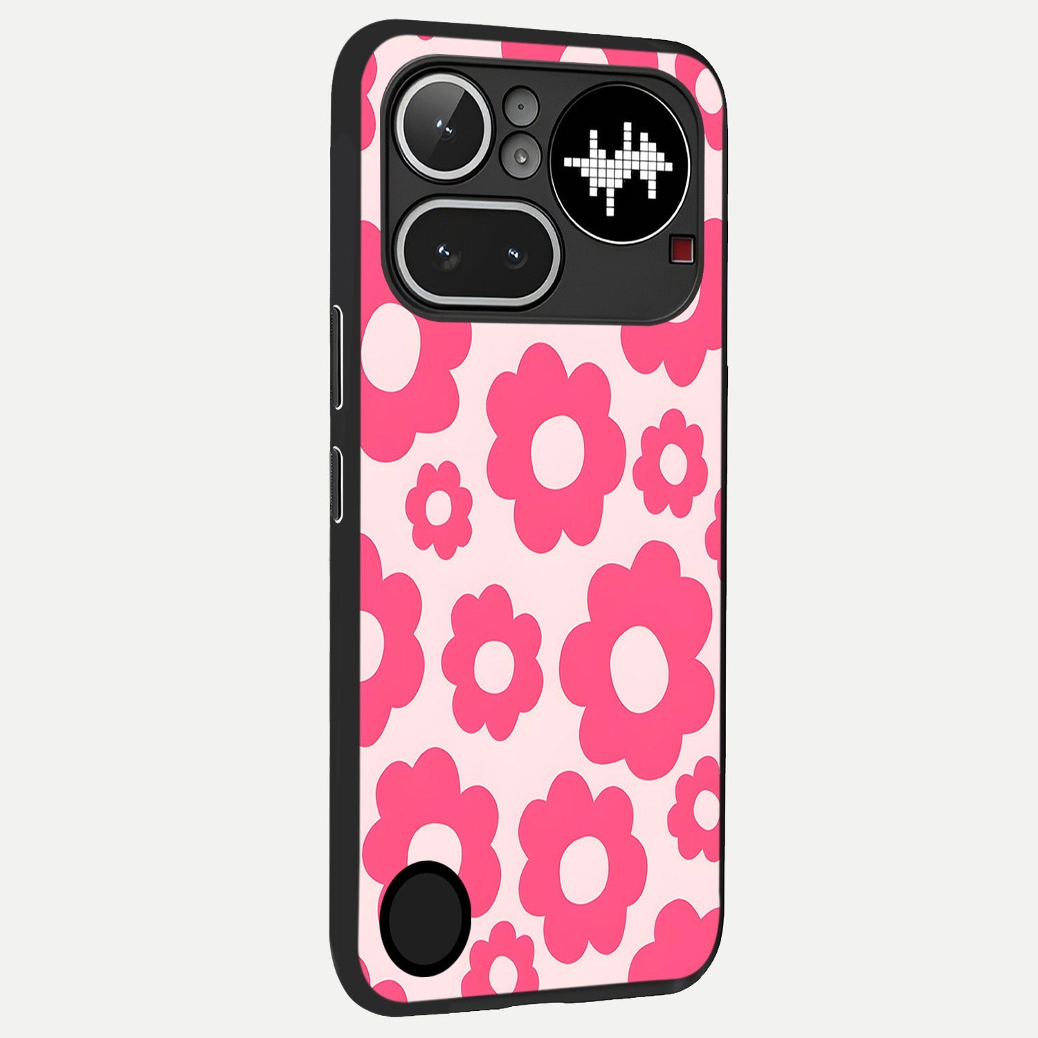  Blush Flower Pop back cover For Nothing Phone 4A Pro slim fit glass case with vibrant aesthetic design