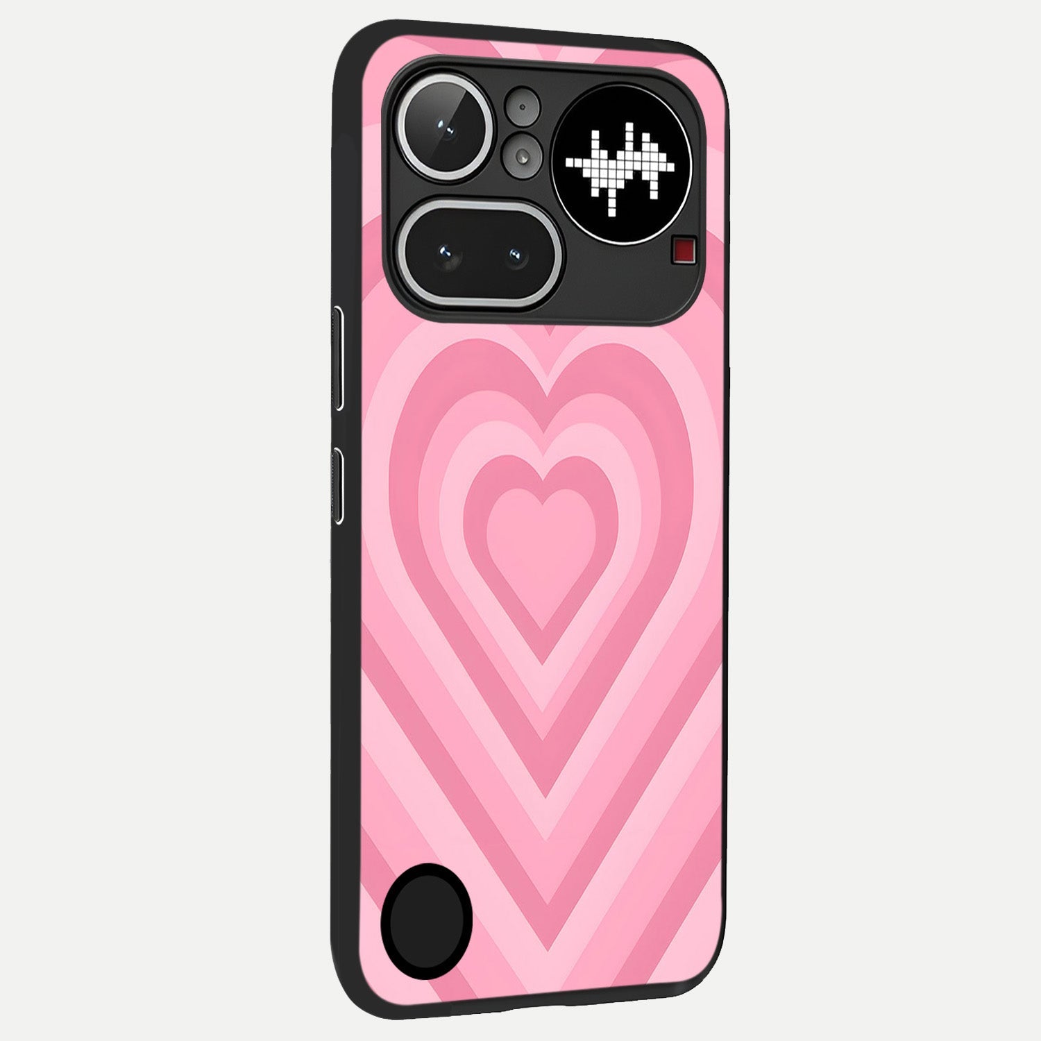  Blush Heart Waves back cover For Nothing Phone 4A Pro slim fit glass case with vibrant aesthetic design