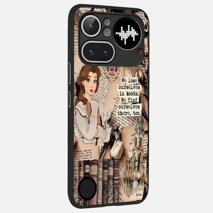  Bookish Dream World back cover For Nothing Phone 4A Pro slim fit glass case with vibrant aesthetic design
