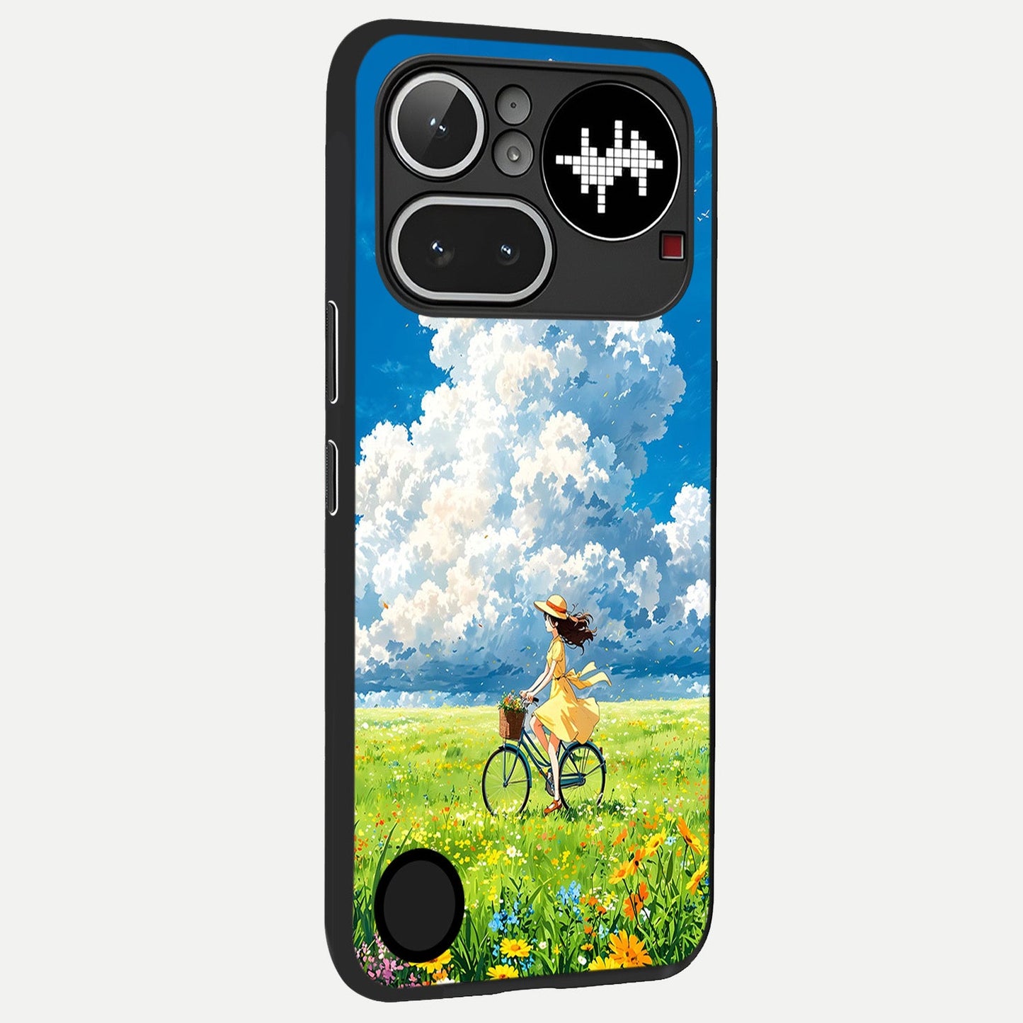  Breezy Meadow Ride back cover For Nothing Phone 4A Pro slim fit glass case with vibrant aesthetic design