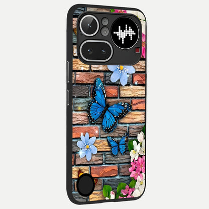  Brick Bloom Flight back cover For Nothing Phone 4A Pro slim fit glass case with vibrant aesthetic design