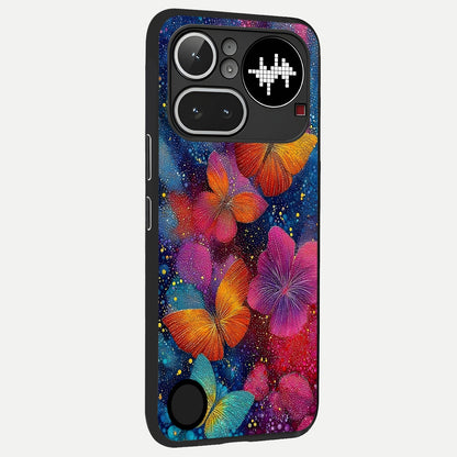 Butterfly Dream Mist back cover For Nothing Phone 4A Pro slim fit glass case with vibrant aesthetic design