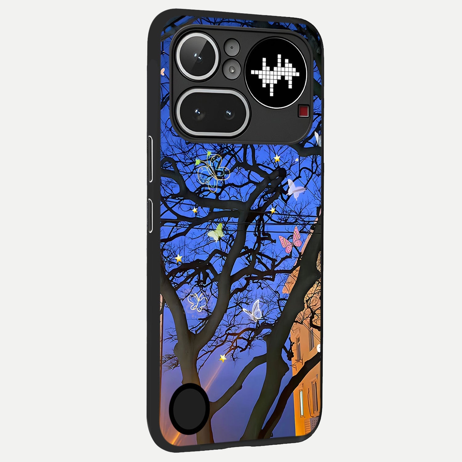 Butterfly Night Magic back cover For Nothing Phone 4A Pro slim fit glass case with vibrant aesthetic design