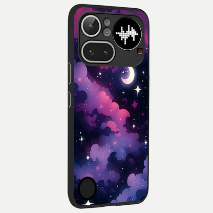  Celestial Moon Magic back cover For Nothing Phone 4A Pro slim fit glass case with vibrant aesthetic design