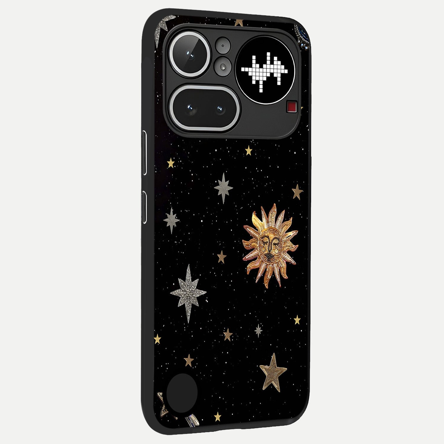  Celestial Moon With Stars back cover For Nothing Phone 4A Pro slim fit glass case with vibrant aesthetic design