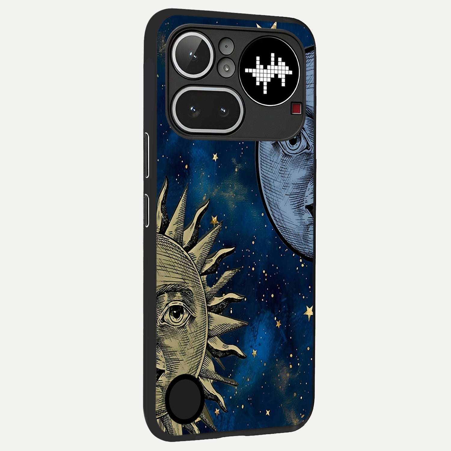  Celestial Moon With Sun back cover For Nothing Phone 4A Pro slim fit glass case with vibrant aesthetic design