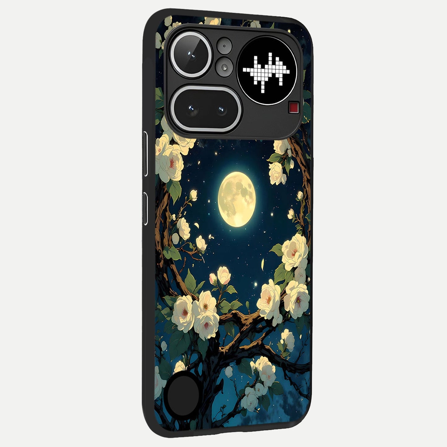  Celestial Moon And Flower back cover For Nothing Phone 4A Pro slim fit glass case with vibrant aesthetic design