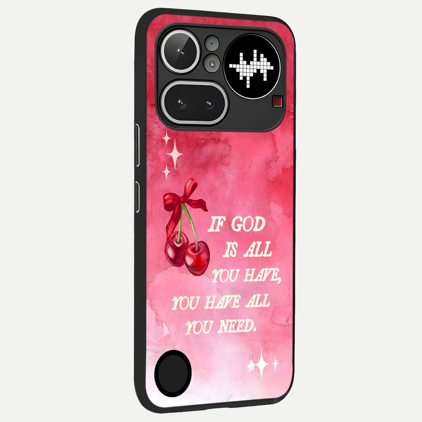  Cherry Quote back cover For Nothing Phone 4A Pro slim fit glass case with vibrant aesthetic design