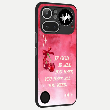  Cherry Quote back cover For Nothing Phone 4A Pro slim fit glass case with vibrant aesthetic design