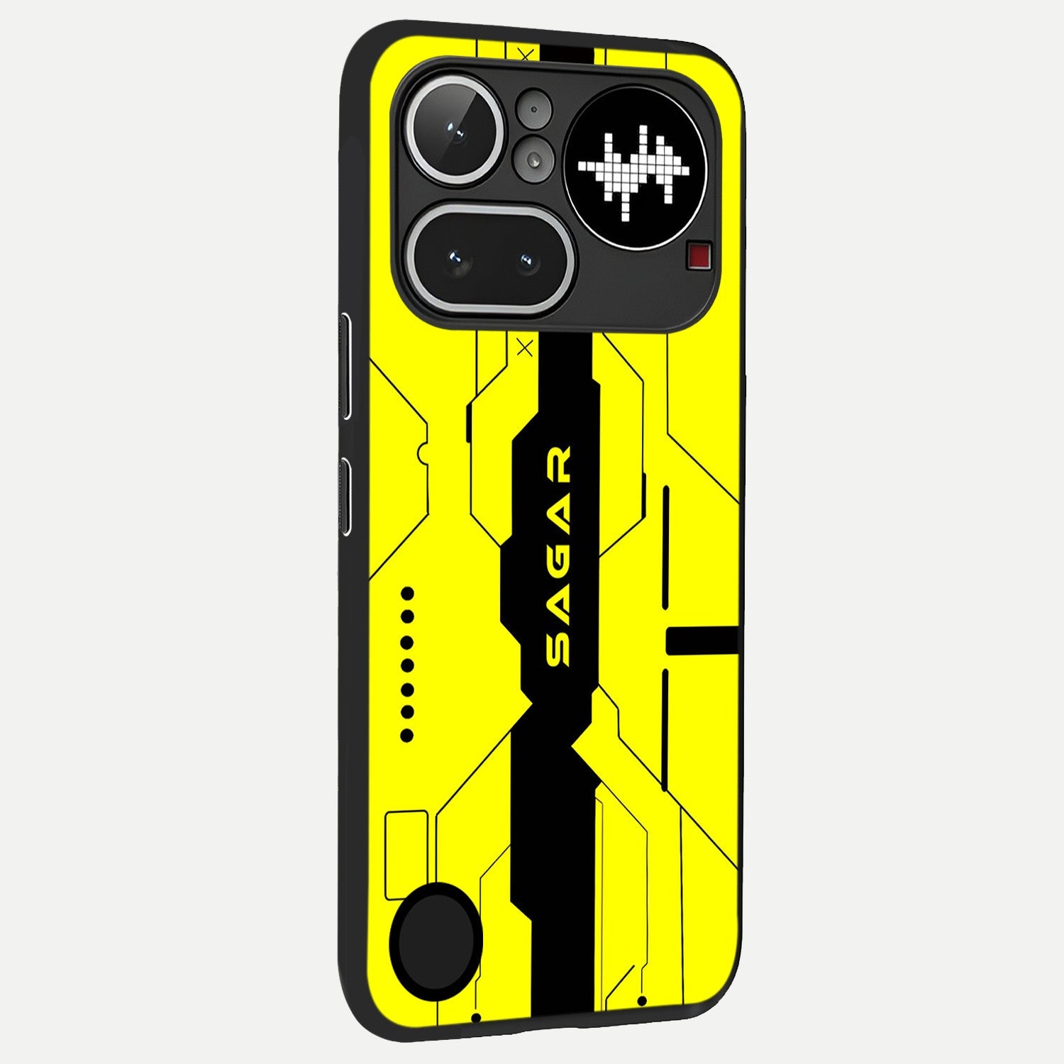  Circuit CYBERPUNK Custom Name back cover For Nothing Phone 4A Pro slim fit glass case with vibrant aesthetic design