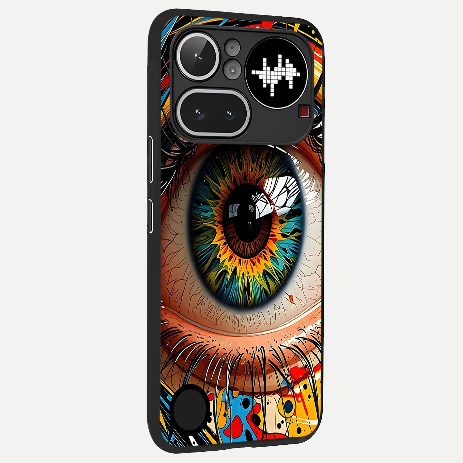 Colorful Eye back cover For Nothing Phone 4A Pro slim fit glass case with vibrant aesthetic design