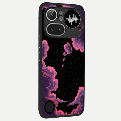  Cosmic Cloud Journey back cover For Nothing Phone 4A Pro slim fit glass case with vibrant aesthetic design
