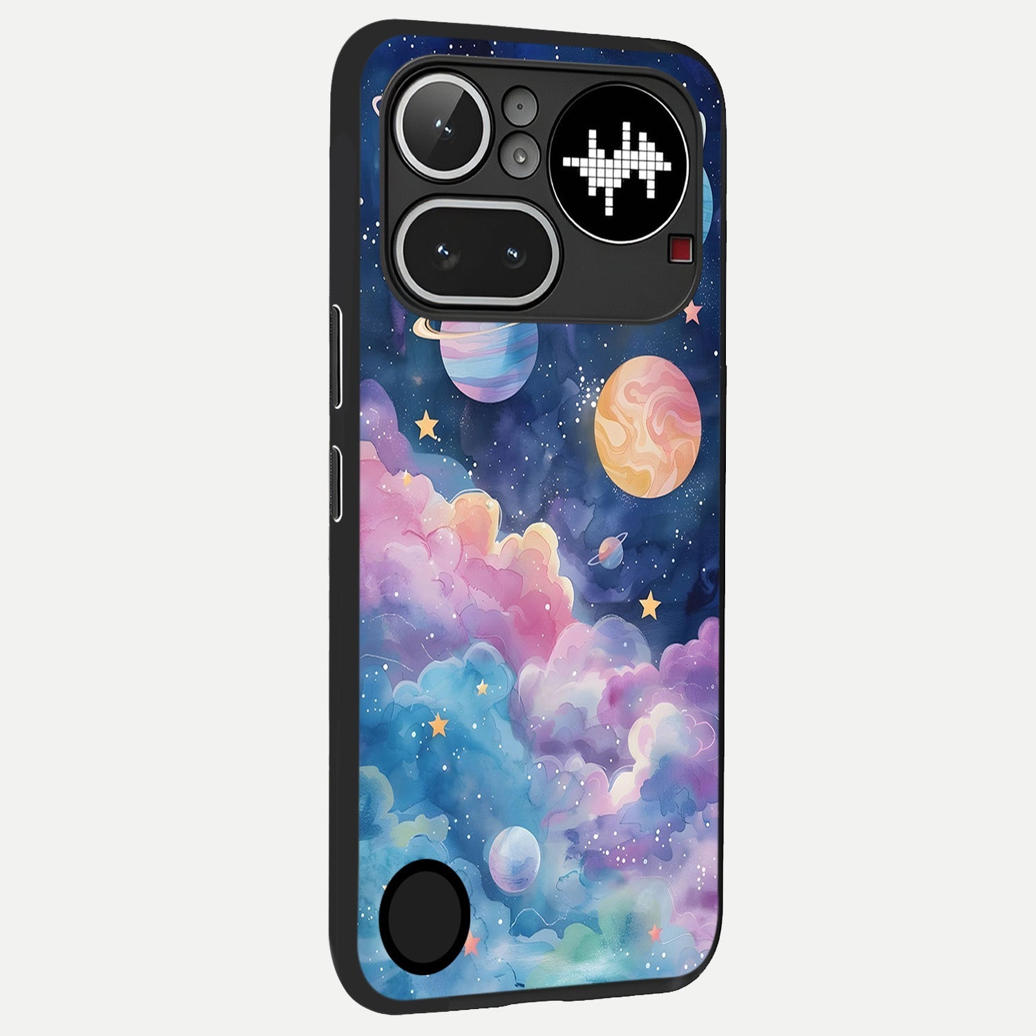  Cosmic Planet Dreams back cover For Nothing Phone 4A Pro slim fit glass case with vibrant aesthetic design