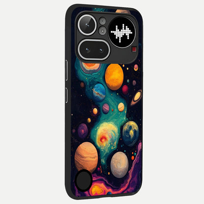  Cosmic Planet Journey back cover For Nothing Phone 4A Pro slim fit glass case with vibrant aesthetic design