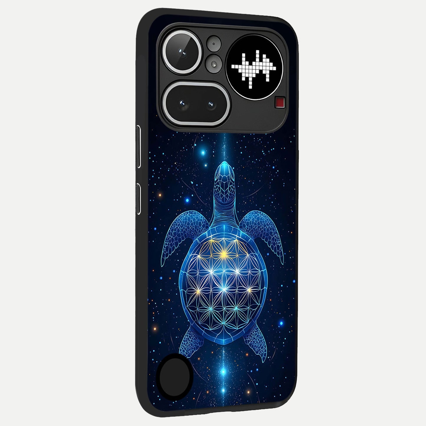  Crimson Blue Turtle back cover For Nothing Phone 4A Pro slim fit glass case with vibrant aesthetic design