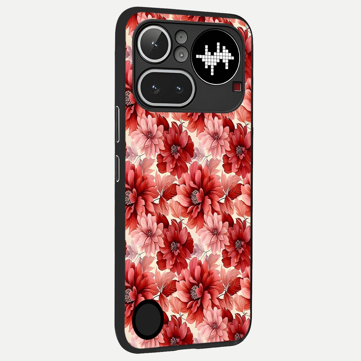  Crimson Love Petals back cover For Nothing Phone 4A Pro slim fit glass case with vibrant aesthetic design
