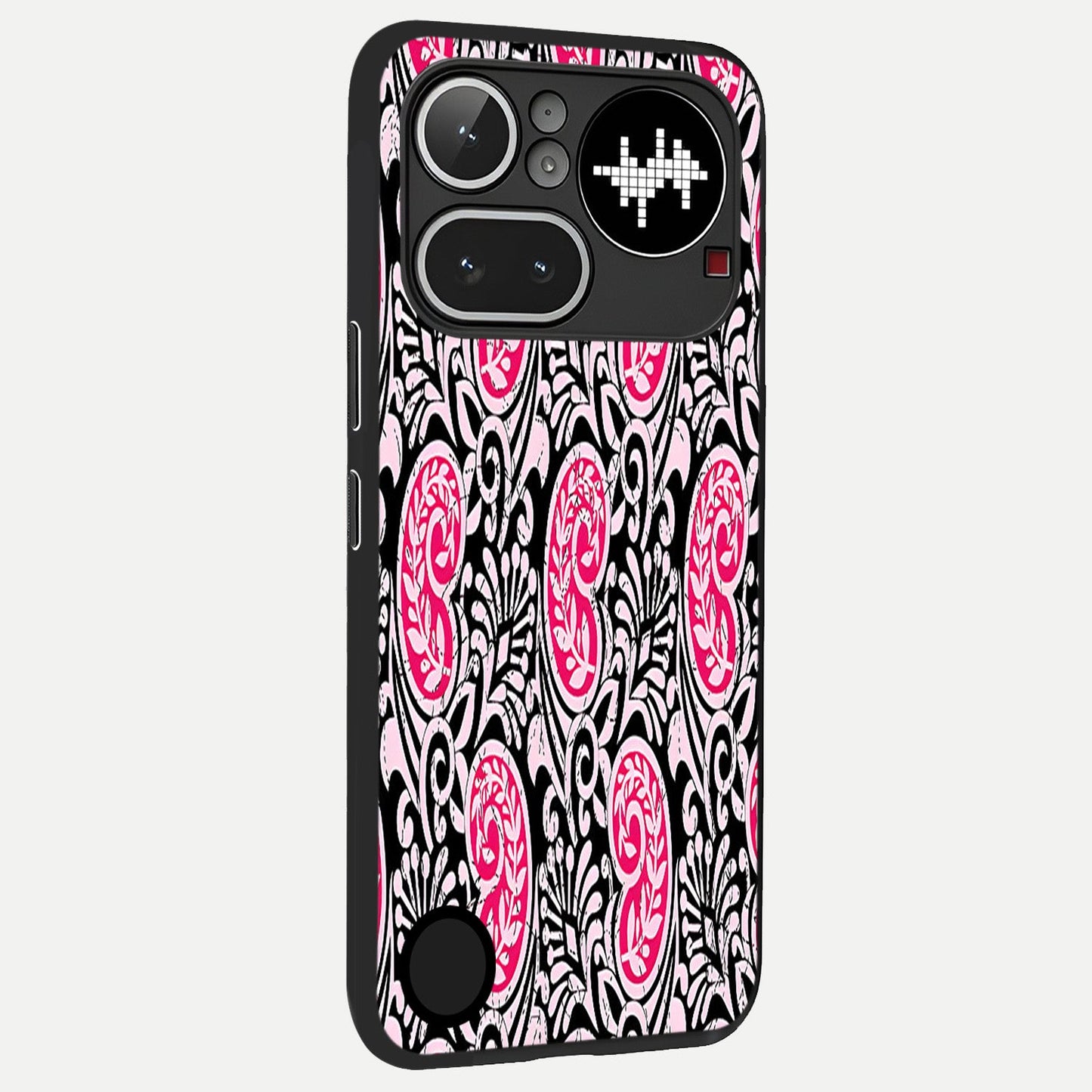  Crimson Paisley Charm back cover For Nothing Phone 4A Pro slim fit glass case with vibrant aesthetic design