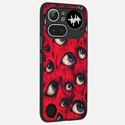  Crimson Watch Eyes back cover For Nothing Phone 4A Pro slim fit glass case with vibrant aesthetic design