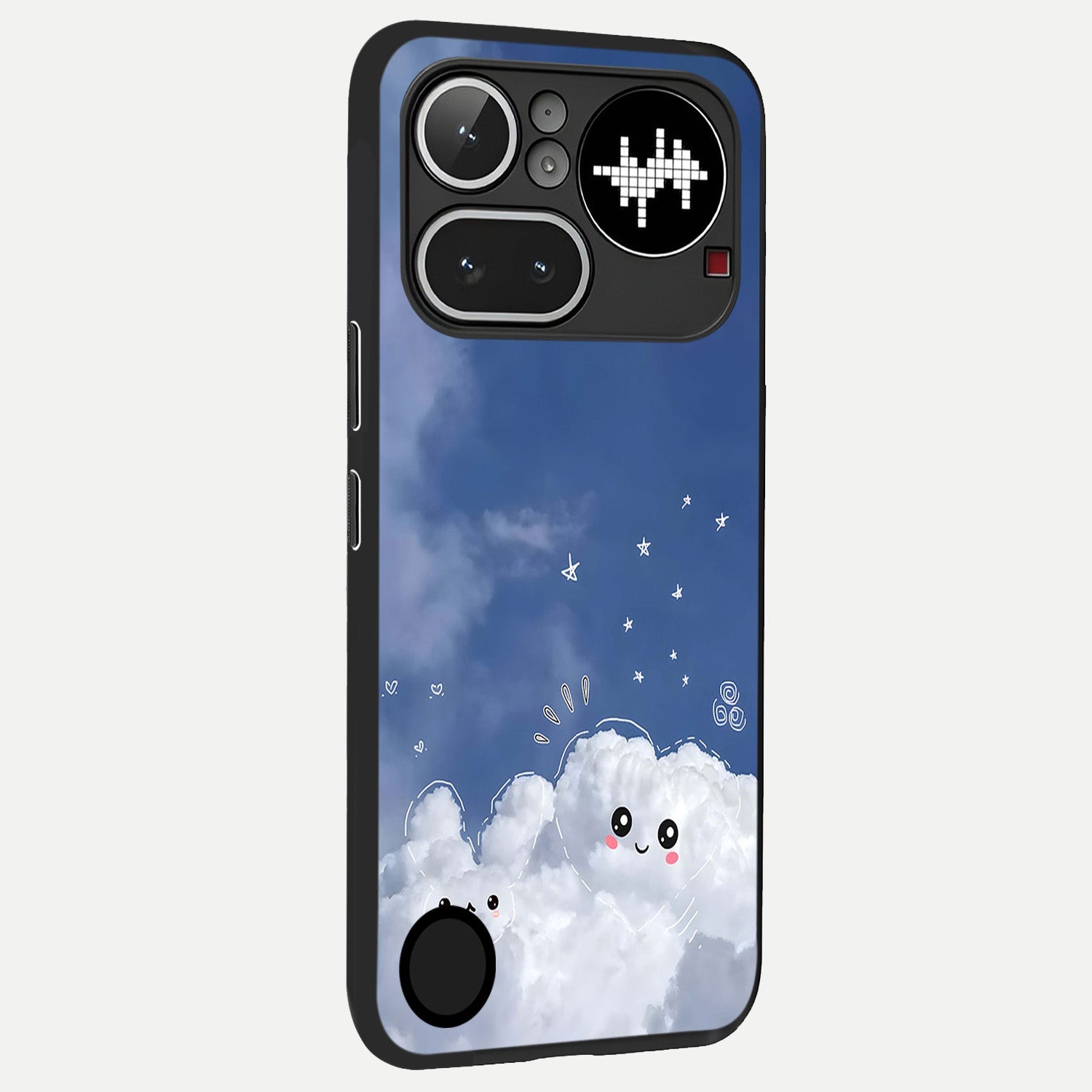  Cute Blossom Cloud back cover For Nothing Phone 4A Pro slim fit glass case with vibrant aesthetic design