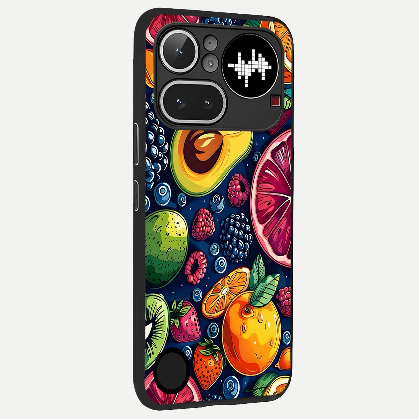 Cute Fruits Art back cover For Nothing Phone 4A Pro slim fit glass case with vibrant aesthetic design