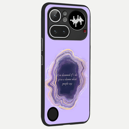  Damned People Quote back cover For Nothing Phone 4A Pro slim fit glass case with vibrant aesthetic design