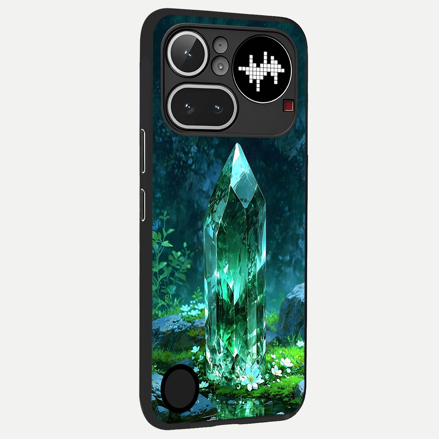  Emerald Light Crystal back cover For Nothing Phone 4A Pro slim fit glass case with vibrant aesthetic design