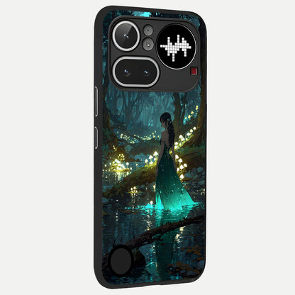  Enchanted Forest Glow back cover For Nothing Phone 4A Pro slim fit glass case with vibrant aesthetic design