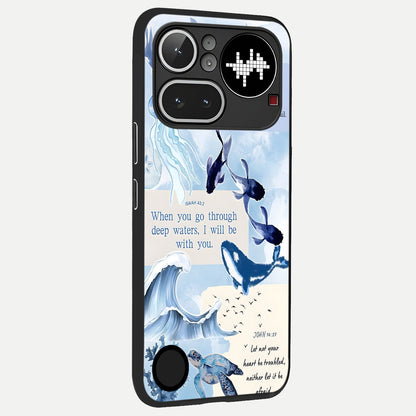  Faithful Ocean Promise back cover For Nothing Phone 4A Pro slim fit glass case with vibrant aesthetic design