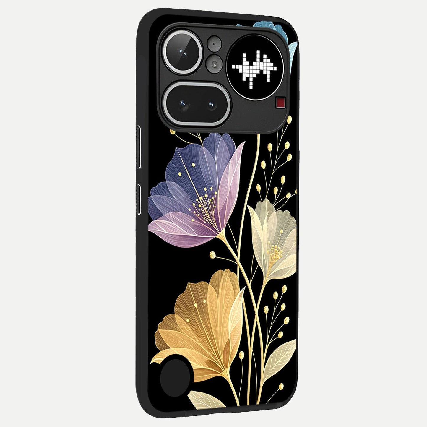  Flower Bloom Glow back cover For Nothing Phone 4A Pro slim fit glass case with vibrant aesthetic design