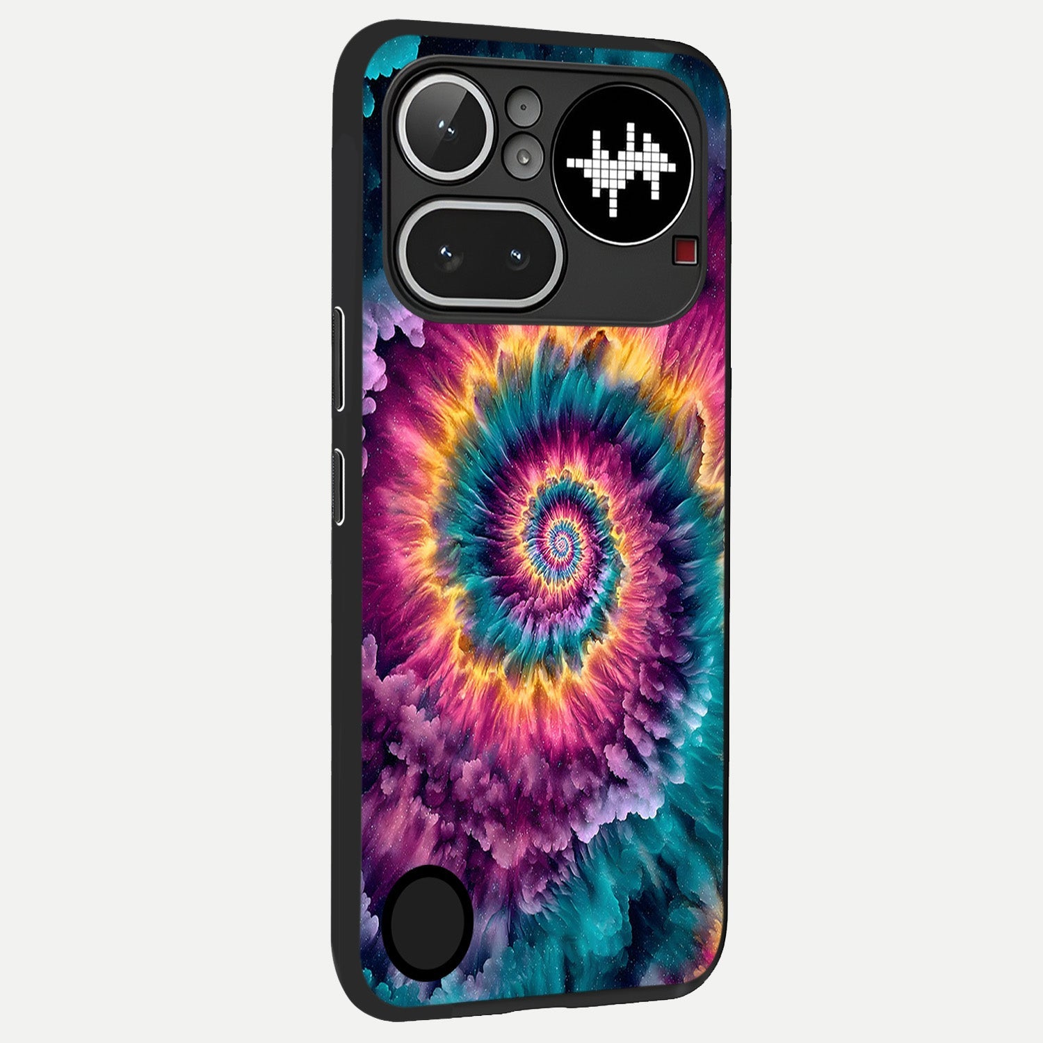  Galactic Spiral Burst back cover For Nothing Phone 4A Pro slim fit glass case with vibrant aesthetic design