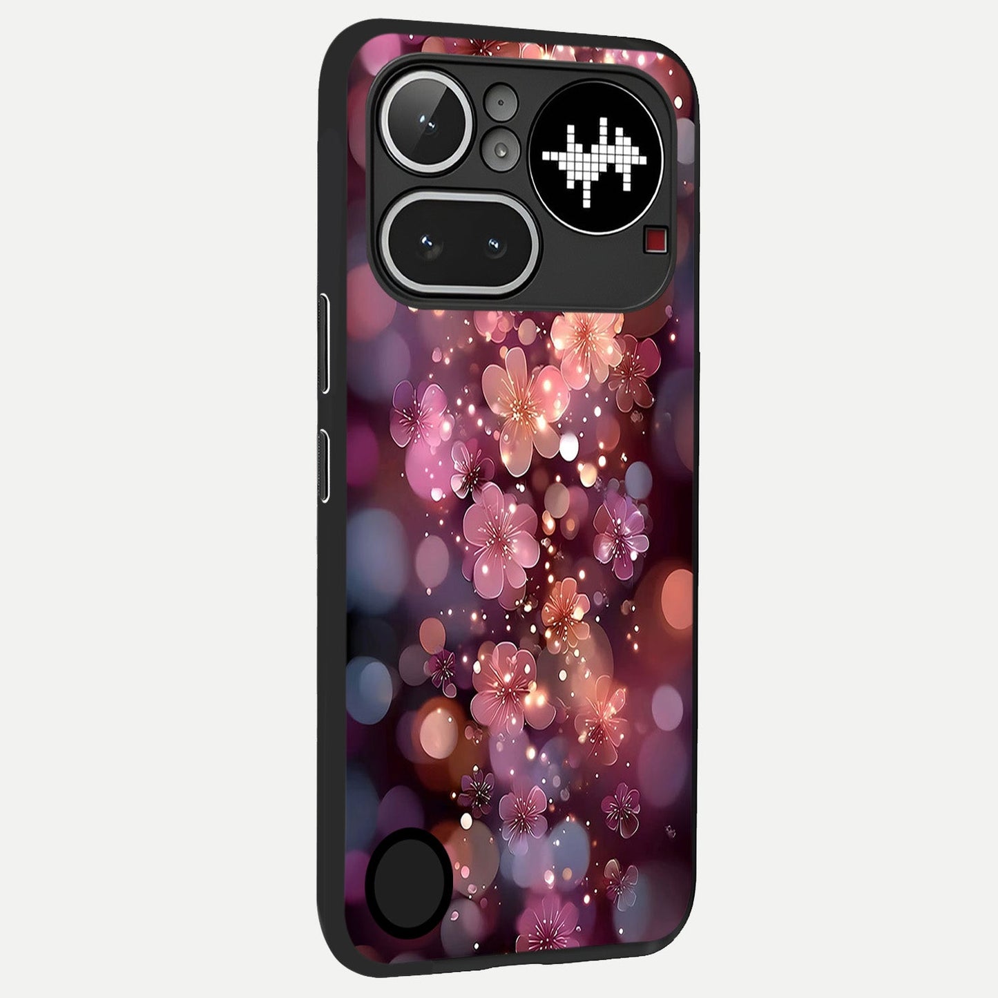  Glowing Petal Bliss back cover For Nothing Phone 4A Pro slim fit glass case with vibrant aesthetic design