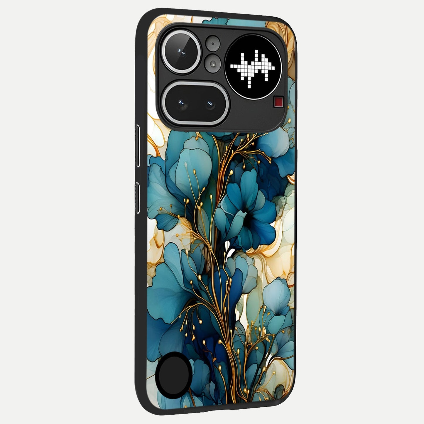  Golden Bloom Symphony back cover For Nothing Phone 4A Pro slim fit glass case with vibrant aesthetic design