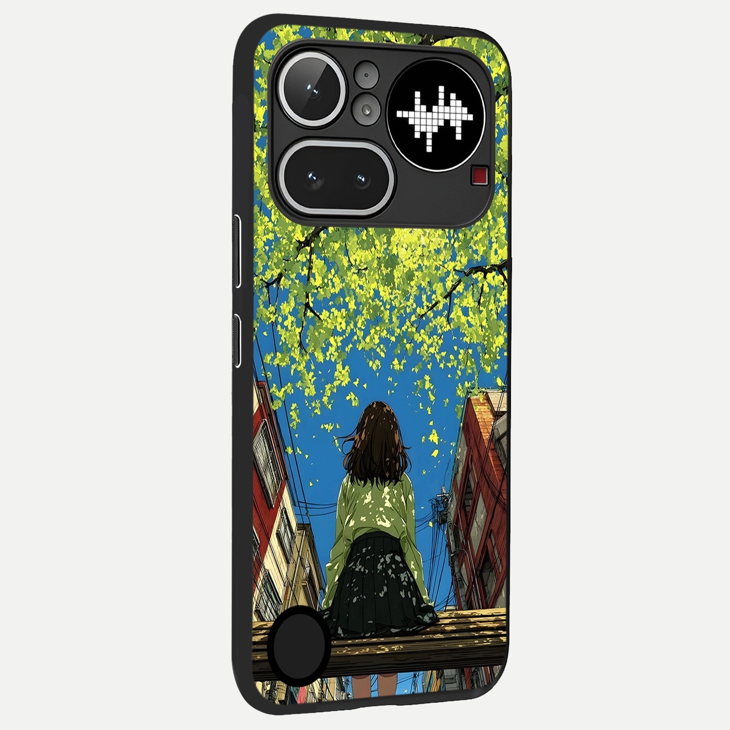  Golden Leaves Glow back cover For Nothing Phone 4A Pro slim fit glass case with vibrant aesthetic design