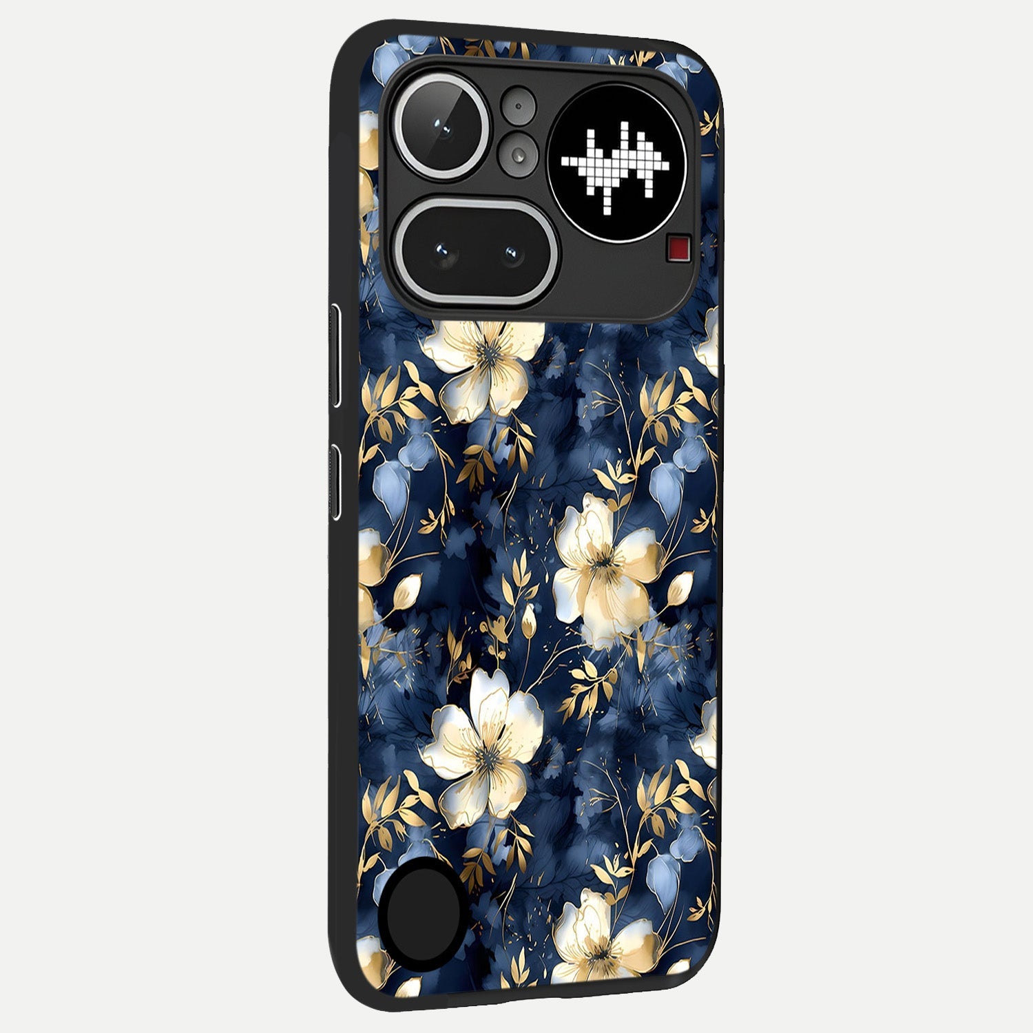  Golden Midnight Bloom back cover For Nothing Phone 4A Pro slim fit glass case with vibrant aesthetic design