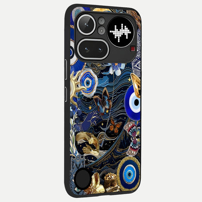  Golden Moon Magic back cover For Nothing Phone 4A Pro slim fit glass case with vibrant aesthetic design