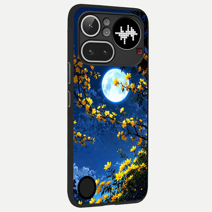 Golden Night Glow back cover For Nothing Phone 4A Pro slim fit glass case with vibrant aesthetic design