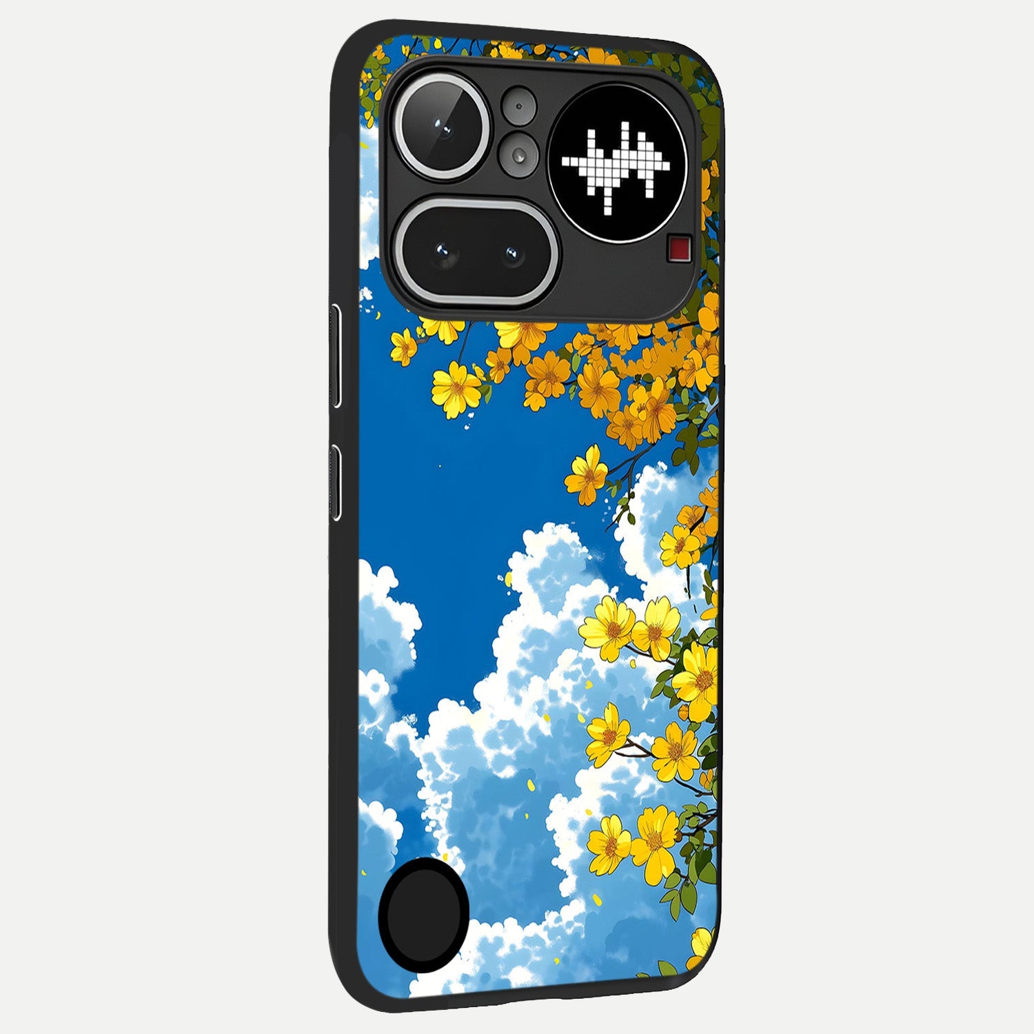  Golden Petal Sky back cover For Nothing Phone 4A Pro slim fit glass case with vibrant aesthetic design