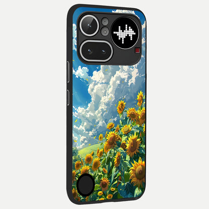  Golden Sun Glory back cover For Nothing Phone 4A Pro slim fit glass case with vibrant aesthetic design