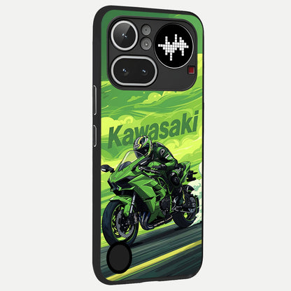  Greenery Sky back cover For Nothing Phone 4A Pro slim fit glass case with vibrant aesthetic design