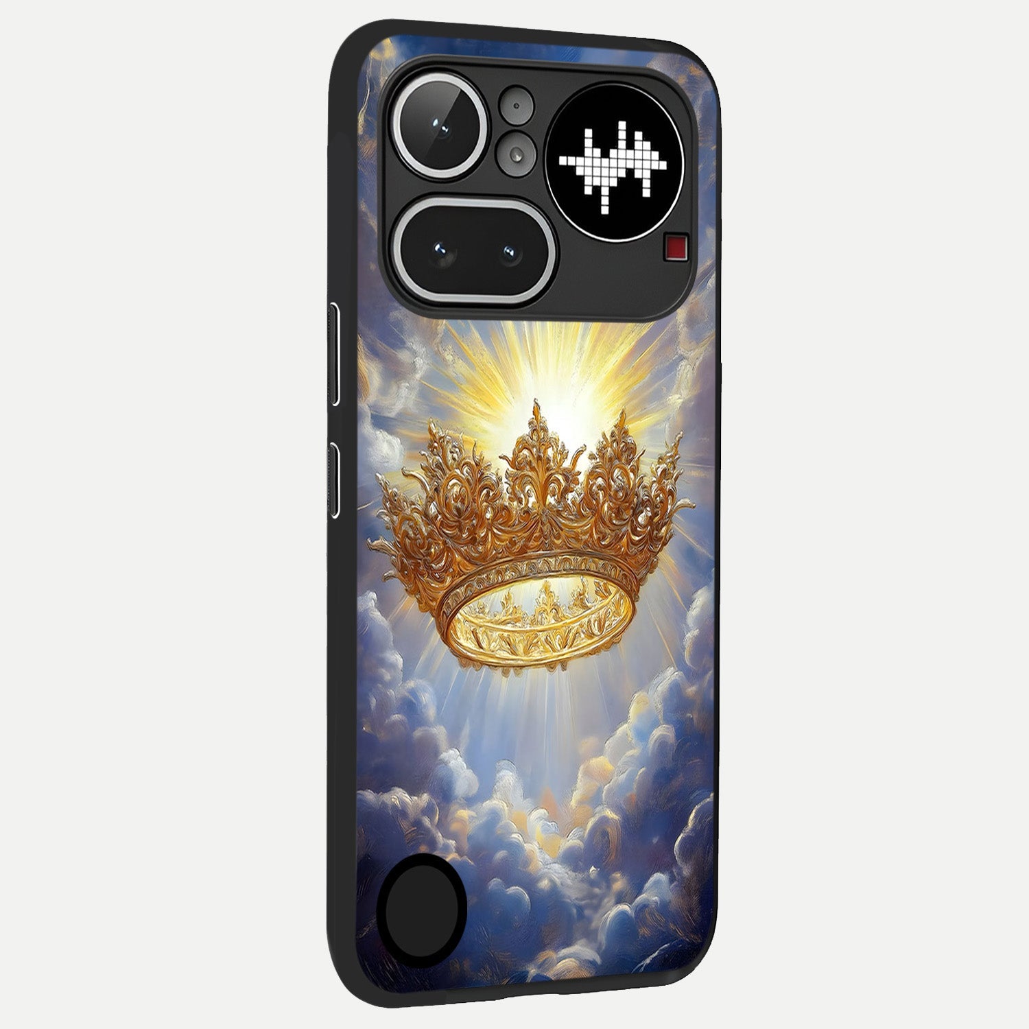  Heavenly Crown Light back cover For Nothing Phone 4A Pro slim fit glass case with vibrant aesthetic design