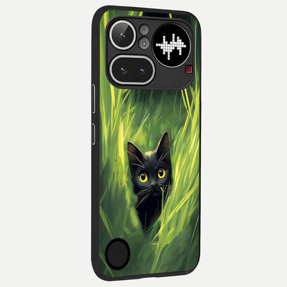 Hidden Cat Whisper back cover For Nothing Phone 4A Pro slim fit glass case with vibrant aesthetic design