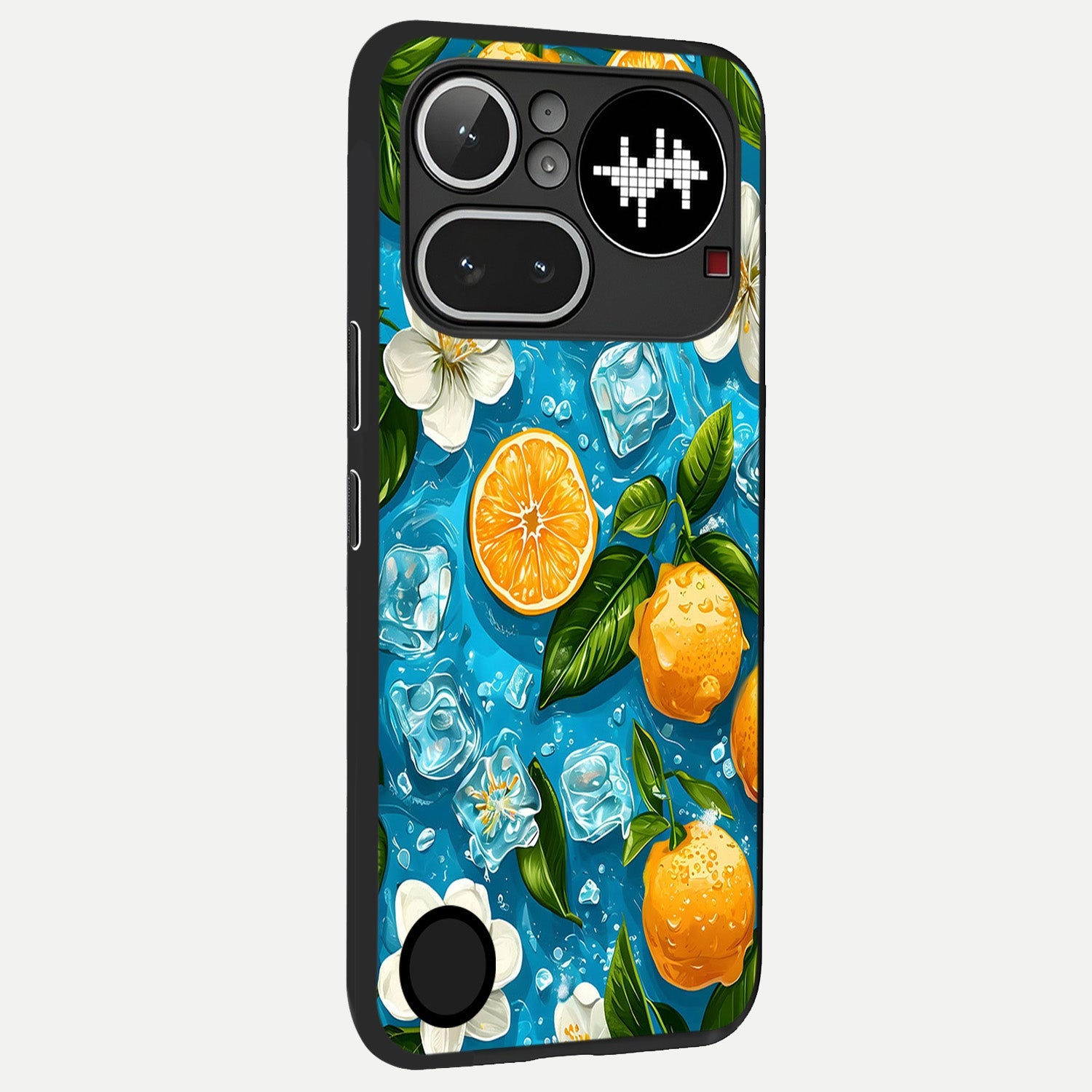  Ice Cube With Orange back cover For Nothing Phone 4A Pro slim fit glass case with vibrant aesthetic design