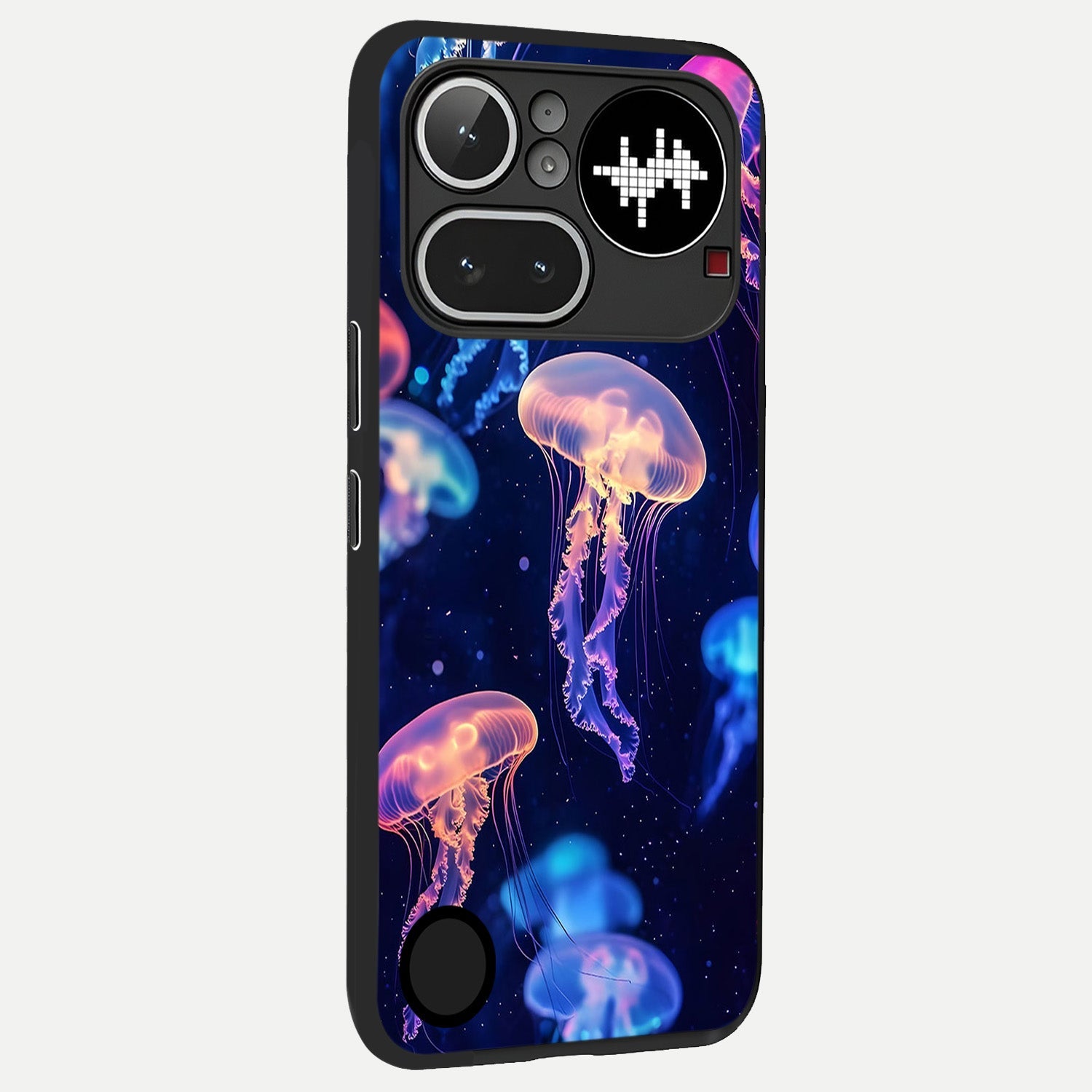  Jellyfish Pattern back cover For Nothing Phone 4A Pro slim fit glass case with vibrant aesthetic design