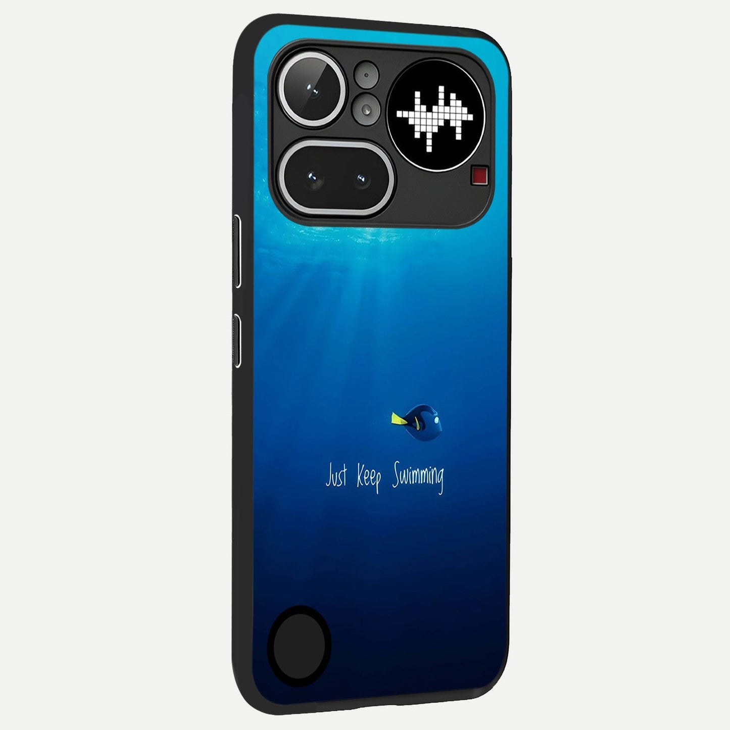  Just Keep Swimming back cover For Nothing Phone 4A Pro slim fit glass case with vibrant aesthetic design