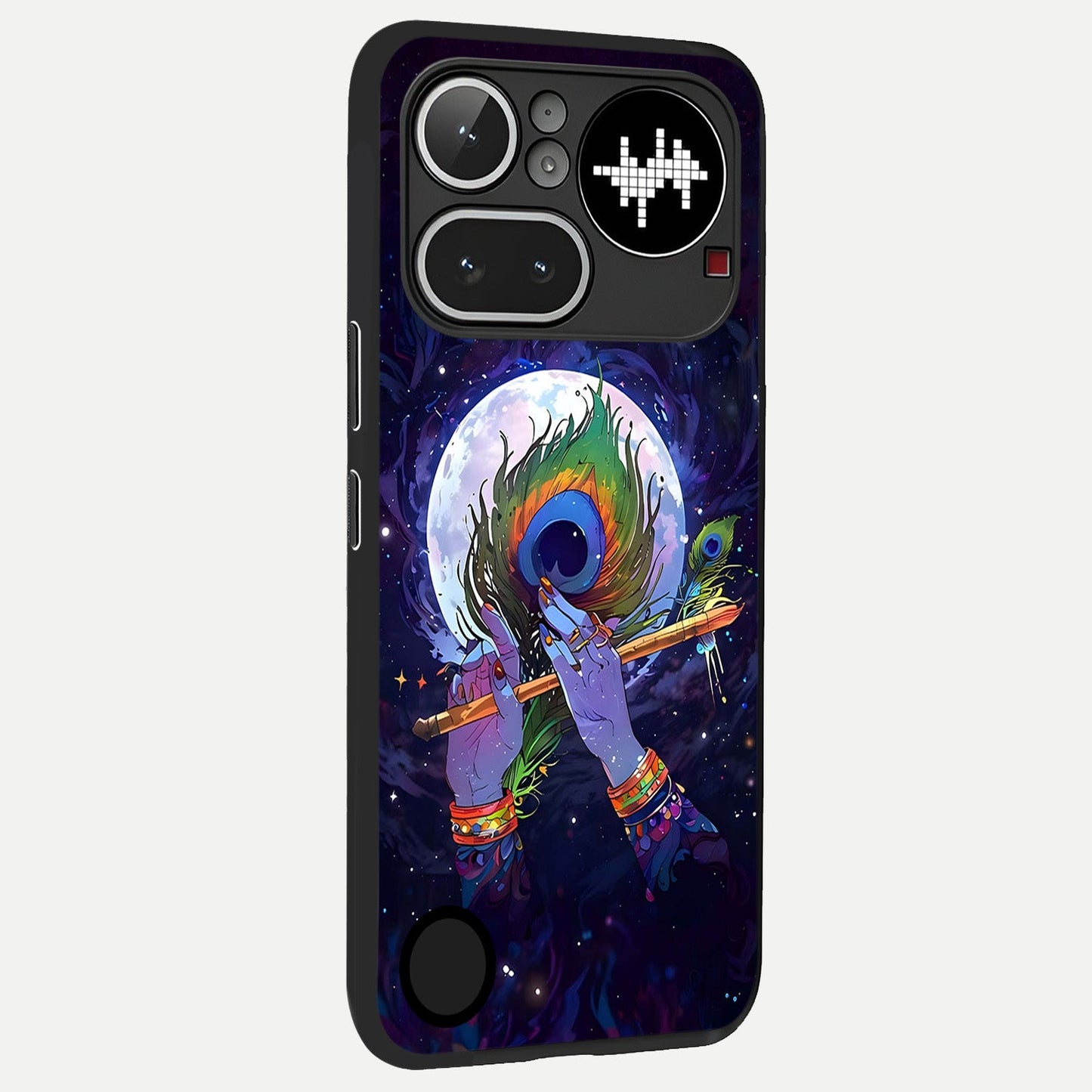  Krishna Hands Art back cover For Nothing Phone 4A Pro slim fit glass case with vibrant aesthetic design