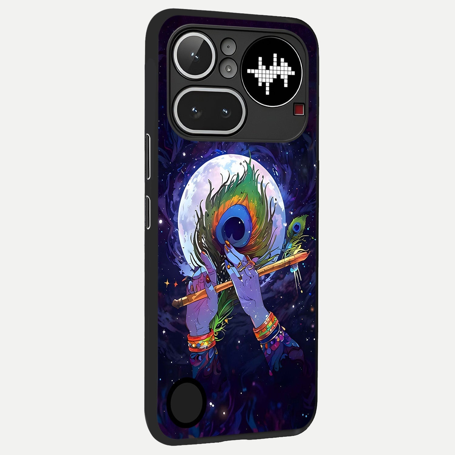  Krishna Hands Art back cover For Nothing Phone 4A Pro slim fit glass case with vibrant aesthetic design