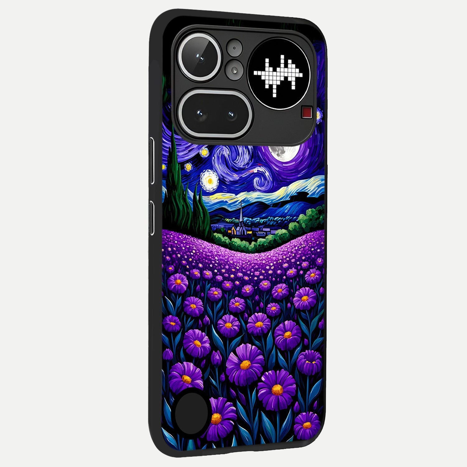 Lavender Moon Field back cover For Nothing Phone 4A Pro slim fit glass case with vibrant aesthetic design