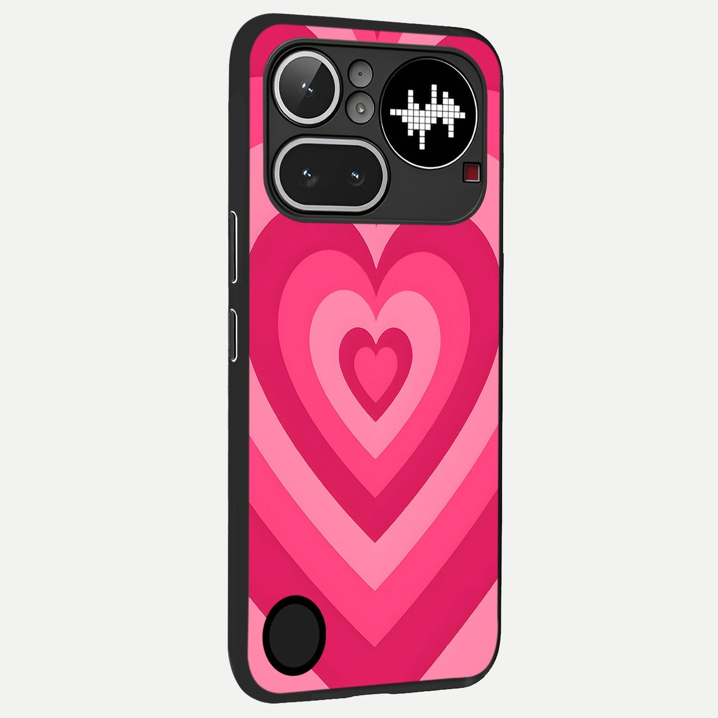  Layered Love Hearts back cover For Nothing Phone 4A Pro slim fit glass case with vibrant aesthetic design